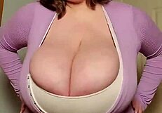 hey check out this mature babe with those huge bouncy tits