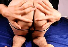 skinny chico rides huge anal dildo shakes oily ass until cum explosion