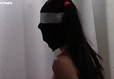 preview of milf in nylons hooded pigtails throatfucked ringgagged cum mouthful