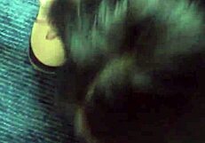 Gia chained on knees in lingerie takes deepthroat pov from her dom