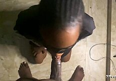 Irresistible Urge Drives Sexy Ebony Roommate to Suck Dick Dry in Dorm