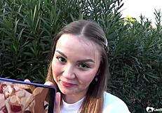 babe bent over lets me creampie her tight pussy pov