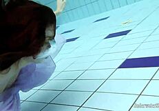 Does Blackhaired Aneta's Bikini Slip Reveal Poolside Nude Tease?