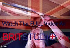 Milking table drenches hot blonde in thick cum coverage everywhere