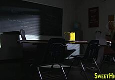 Blonde Coed's Intense Ride Ends in Explosive Cumshot Bliss