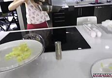 Amateur teens compete in first-time footjob blowjob family contest?