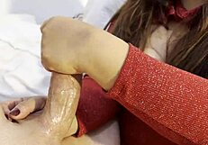 Latina Milf's Sensitive Head Handjob Explodes In Massive Cumshot Orgasm!