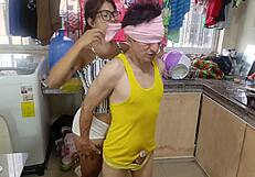 Sex With Perverted Stepfather Kitchen Cock Suck Pussy Fuck