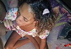 Innocent Stepdaughter Cosplay Slut Sucks Penis and Lollipop