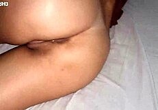 We're both soaked after that steamy bedroom romp with my cute girlfriend