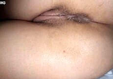 We're both soaked after that steamy bedroom romp with my cute girlfriend