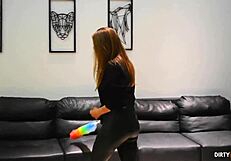 after the massage my ass gets fucked deep by young student with anal creampie and farting