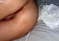 We're both soaked after that steamy bedroom romp with my cute girlfriend