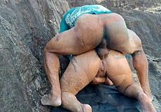 Married woman gives her pussy and ass to two guys in the mountains. Wild outdoor action up high!