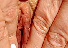 Wow! Mature Blonde Cougar Spreads Shaved Pussy in Close-Up Yoni Massage!