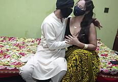 damn pakistani aunty calls her guy to stuff that ass with hindi moans