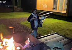 Hardcore babe bent over pounded deep in steamy sauna shower