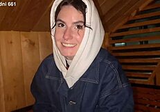 Hardcore babe bent over pounded deep in steamy sauna shower