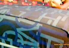 Naughty ebony stepmom sucks monster cock then rides doggy