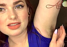gf slowly grows her armpit hair out teasing with hairy charm
