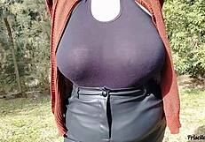 Strolling With Stepmom She FLASHES Huge Tits And Teases Publicly