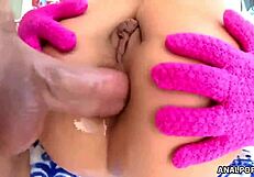 BIG ASS Gapes Wide for Hot Anal Toy Pounding