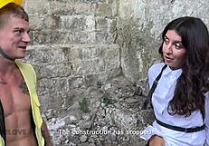 Workers ravage fragile inspector katty west wildly!