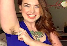 gf slowly grows her armpit hair out teasing with hairy charm