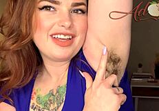 gf slowly grows her armpit hair out teasing with hairy charm