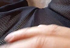 Wow, Gretala Flashes Her Trimmed Mature Pussy!