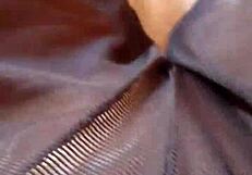 Wow, Gretala Flashes Her Trimmed Mature Pussy!