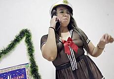 Christmas Rehearsal Explodes as Student Fucks Creepy Teacher's Deal!