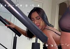 invited hot friend for threesome party in dorm with dildo