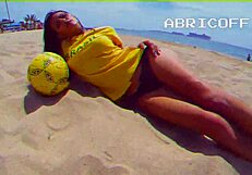 abricoff films french milf exhibitionists in wet t-shirt lingerie contest public show off