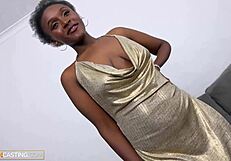 sexy african model tricked into rough pov ebony fuck casting