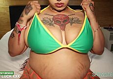 Lucky Ebony Gurl's Sensational POV Deepthroat Blowjob Throat Fuck Sloppy Cum Swallow