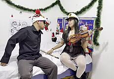 Christmas Rehearsal Explodes as Student Fucks Creepy Teacher's Deal!