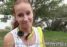 Slim Eurobabe Overwhelmed Sucking Two Cocks Before Hardcore Banging
