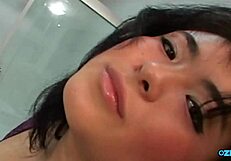 thick mixed asian babe's big ass drilled deep doggystyle by monster bbc in bathroom