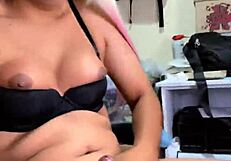 hot transexual with tasty tits gets pounded hard