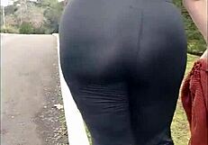 walking with stepmom no panties flashing huge tits