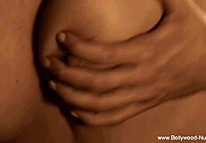 Bollywood brunette teases erotic nude body sensually