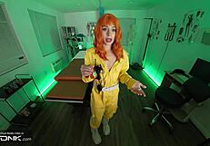 vr redhead april oneil deepthroats and rides leo's monster cock in tmnt cosplay