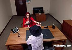 PRINCIPAL FUCKS COSTUMED MILF DOGGYSTYLE IN OFFICE AT HALLOWEEN PARTY