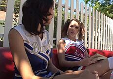 Brunette Cheerleader Facesits Lesbian Friend to Clit Orgasm Explosion