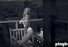 blonde dorothy grant strips lingerie shows huge butt and tits