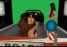IMVU Eowyn Pornstar Rides Massive Big Black Monster Cock Game