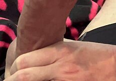 sexy handjob temptress cheetah adora strokes massive throbbing cocks to explosive cumshots