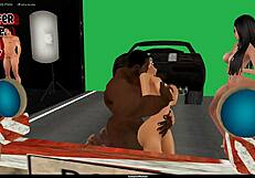 IMVU Eowyn Pornstar Rides Massive Big Black Monster Cock Game