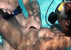 Candy And Lizzy Ride Mike's Cock Underwater